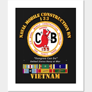 133 NCB w SVC Ribbons - Vietnam Posters and Art